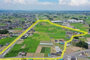 平川土地区画整理　航空写真