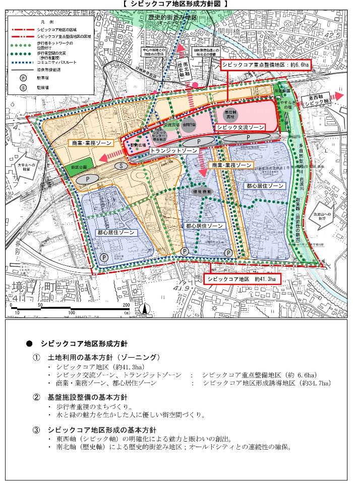 シビックコア地区形成方針図２