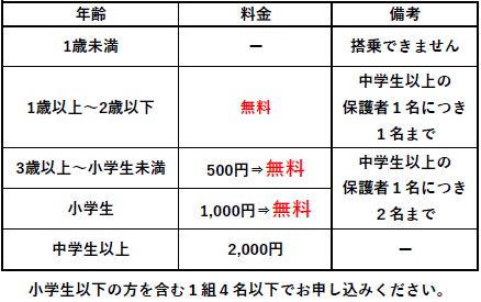 料金表