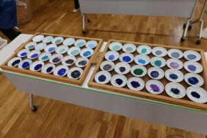 水干絵具で調合した藍48色