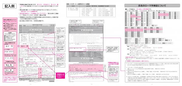 パスポート申請の記入例