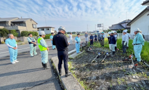 清掃活動が始まる前に労いのご挨拶
