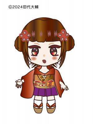 こま（町娘）　SDイラスト