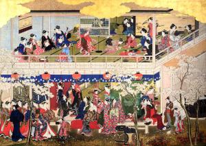 「吉原の花」高精細複製画 [原本:寛政3~4年(1791~1792)頃 ワズワース・アセーニアム美術館蔵]