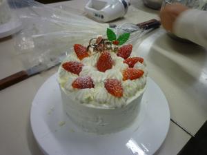 完成したケーキ