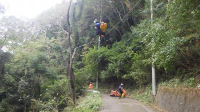 救出活動中