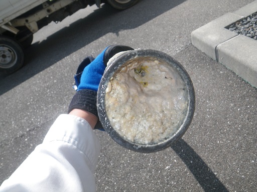 配管の油分の詰まり