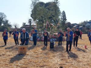 どんど焼きと八木節