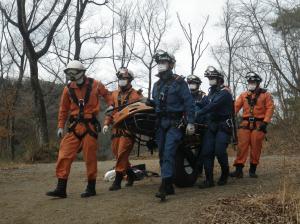 山岳救助訓練の様子③