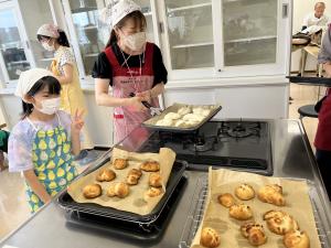 おいしそうにやけました。