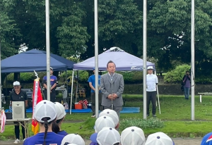 開会式での選手への激励の挨拶