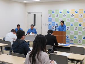 台風19号による災害の臨時記者会見