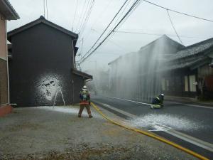 放水の様子