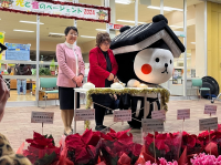 点灯式会場にて、とち介を横に点灯