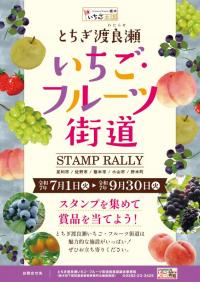 とちぎ渡良瀬いちご・フルーツ街道スタンプラリーチラシ