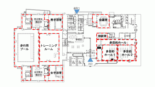 北部健康福祉センター　1階配置イメージ