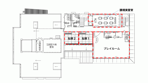 北部健康福祉センター　2階配置イメージ